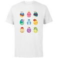 thumbnail image 1 of Disney Princess Easter Spring Nine Decorated Easter Eggs - Short Sleeve Cotton T-Shirt for Adults - Customized-White, 1 of 5