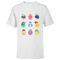 thumbnail image 1 of Disney Princess Easter Spring Nine Decorated Easter Eggs - Short Sleeve T-Shirt for Kids - Customized-White, 1 of 5