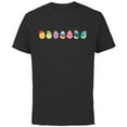 thumbnail image 1 of Disney Princess Easter Spring Seven Decorated Easter Eggs - Short Sleeve Cotton T-Shirt for Adults - Customized-Black, 1 of 5
