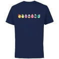 thumbnail image 1 of Disney Princess Easter Spring Seven Decorated Easter Eggs - Short Sleeve Cotton T-Shirt for Adults - Customized-Navy, 1 of 5