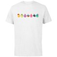 thumbnail image 1 of Disney Princess Easter Spring Seven Decorated Easter Eggs - Short Sleeve Cotton T-Shirt for Adults - Customized-White, 1 of 5