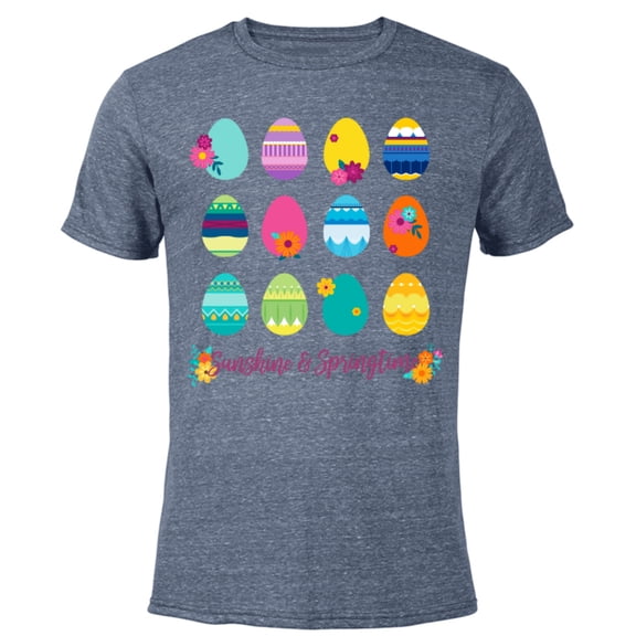 Disney Princess Easter Sunshine and Springtime - Short Sleeve Blended T-Shirt for Adults - Customized-Navy Heather