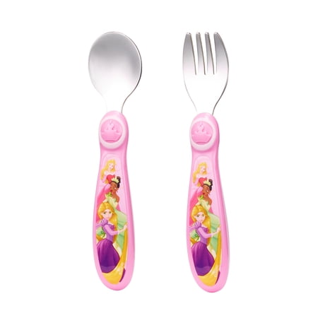 Disney Princess Easy Grasp Fork & Spoon, Toddler Flatware