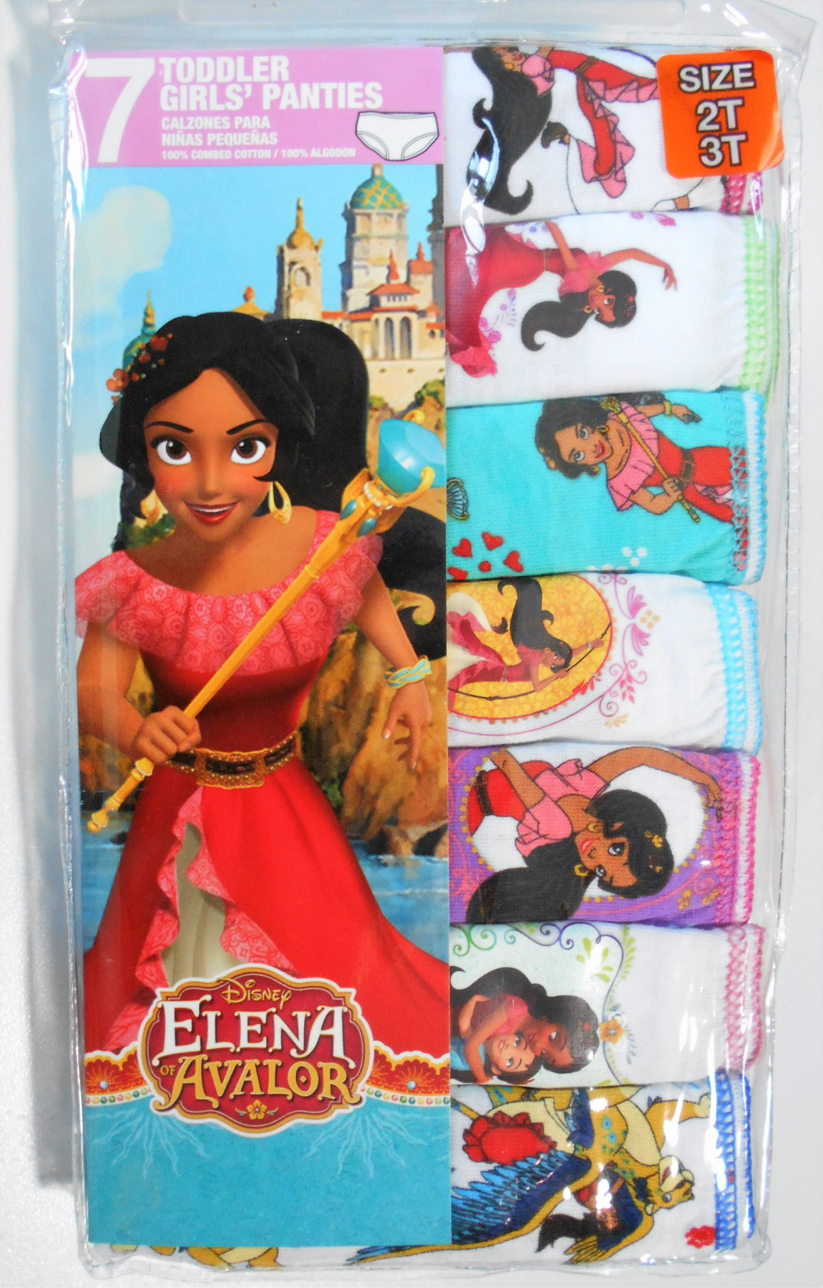 Disney Princess Elena Of Avalor Little Toddler Girls Briefs Pack of Seven  Size 2T 3T 4T 