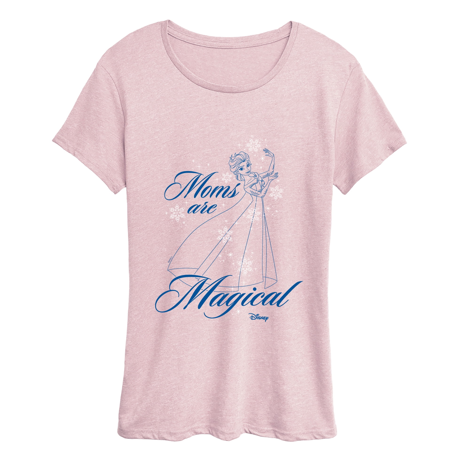Pyamas Elsa Disney Princess - Elsa Moms are Magical Women's Short Sleeve Graphic T ...