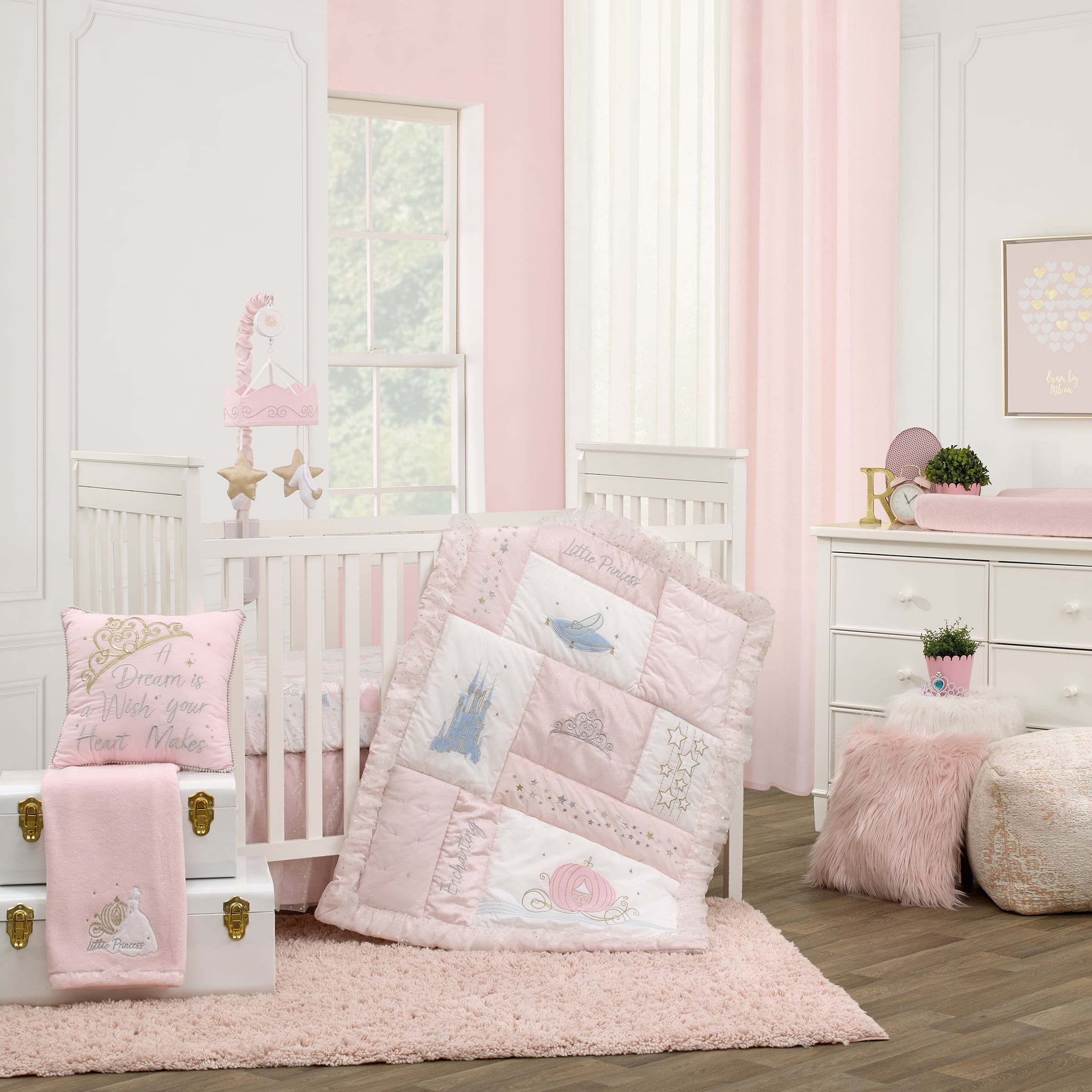 Disney Princess Enchanting Dreams 3 Piece Nursery Crib Bedding Set