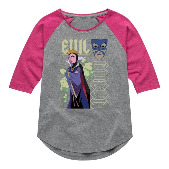 Disney Princess - Evil Queen - Toddler & Youth Girls Raglan Graphic T-Shirt
