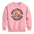 thumbnail image 1 of Disney - Princess Exhausting Boys' Graphic Long Sleeve Fleece Sweatshirt, 1 of 3