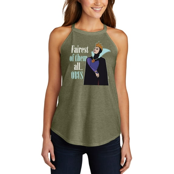 Disney Princess - Fairest of Them all Obvs - Juniors High Neck Tank Top