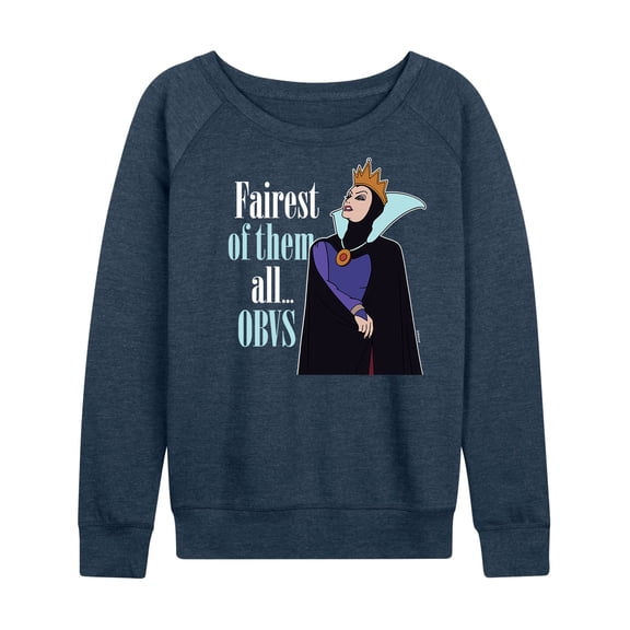 Disney Princess - Fairest of Them all Obvs - Women's Lightweight French Terry Long Sleeve Shirt