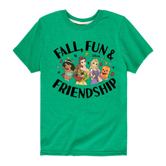 Disney Princess - Fall, Fun & Friendship - Toddler And Youth Short Sleeve Graphic T-Shirt