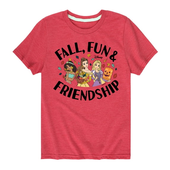 Disney Princess - Fall, Fun & Friendship - Toddler And Youth Short Sleeve Graphic T-Shirt