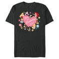 thumbnail image 1 of Disney Princess Family Heart Bro of the Birthday Kid - Short Sleeve Blended T-Shirt for Adults - Customized-Dark Heather, 1 of 5