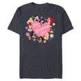 thumbnail image 1 of Disney Princess Family Heart Bro of the Birthday Kid - Short Sleeve Blended T-Shirt for Adults - Customized-Navy Heather, 1 of 5
