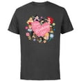 thumbnail image 1 of Disney Princess Family Heart Bro of the Birthday Kid - Short Sleeve Cotton T-Shirt for Adults - Customized-Charcoal, 1 of 5