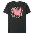 thumbnail image 1 of Disney Princess Family Heart Dad of the Birthday Girl - Short Sleeve Blended T-Shirt for Adults - Customized-Graphite Snow Heather, 1 of 5