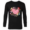 thumbnail image 1 of Disney Princess Family Heart Dad of the Birthday Kid - Long Sleeve T-Shirt for Men - Customized-Black, 1 of 5