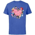 thumbnail image 1 of Disney Princess Family Heart Mom of the Birthday Kid - Short Sleeve Cotton T-Shirt for Adults - Customized-Royal Heather, 1 of 5