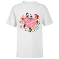 thumbnail image 1 of Disney Princess Family Heart Sis of the Birthday Girl - Short Sleeve T-Shirt for Kids - Customized-White, 1 of 5