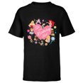 thumbnail image 1 of Disney Princess Family Heart Sis of the Birthday Kid - Short Sleeve T-Shirt for Kids - Customized-Black, 1 of 5
