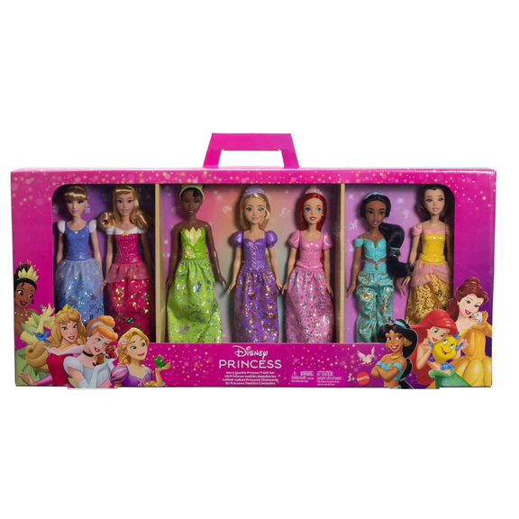 Disney Princess Fashion Doll 7pk with Accessories Story Sparkle Toy New With Tag