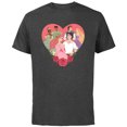 thumbnail image 1 of Disney Princess Favorite Movie Couples Valentine’s Day Love - Short Sleeve Cotton T-Shirt for Adults - Customized-Charcoal, 1 of 5