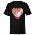 thumbnail image 1 of Disney Princess Favorite Movie Couples Valentine’s Day Love - Short Sleeve T-Shirt for Kids - Customized-Black, 1 of 5