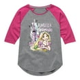 thumbnail image 1 of Disney Princess - Fearless & Optimistic - Toddler & Youth Girls Raglan Graphic T-Shirt, 1 of 4