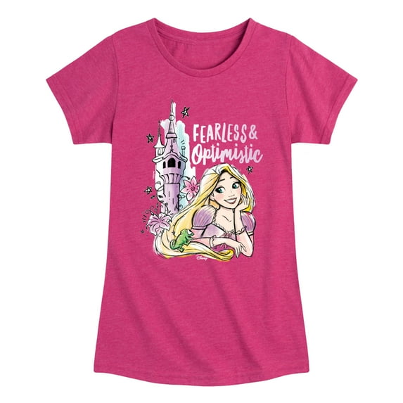 Disney Princess - Fearless & Optimistic - Toddler & Youth Girls Short Sleeve Graphic T-Shirt