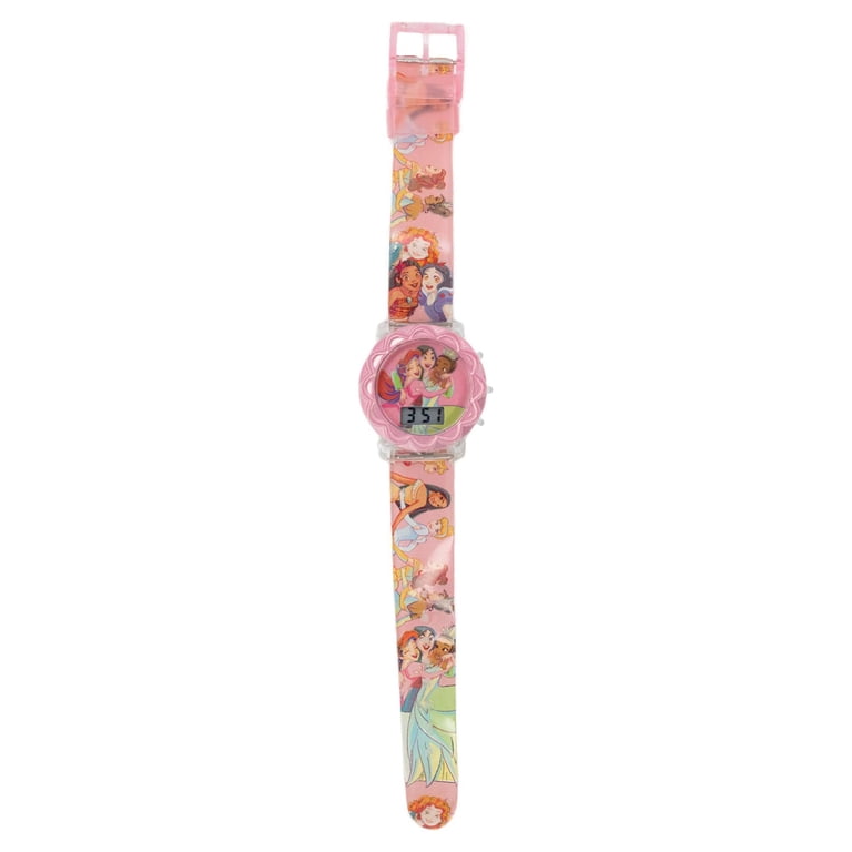 Disney Princess Female Children's LCD Watch with Oval Dial in Pink