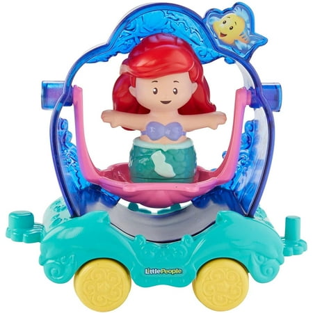 Disney Princess Fisher-Price Little People Parade Ariel Flounder's Float Action Figure Set, 2 Pieces