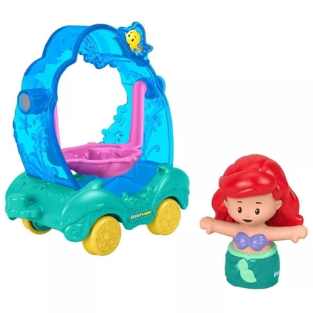 Disney Princess Fisher-Price Little People Parade Ariel Flounder's Float Action Figure Set, 2 Pieces