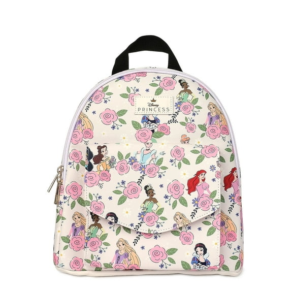 Disney Princess Floral Print Women’s Mini Backpack Beige Pink