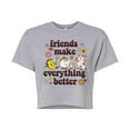 thumbnail image 1 of Disney Princess - Flounder Mrs. Pot Pua Friends Make Everything Better - Junior's Cropped T-Shirt, 1 of 4