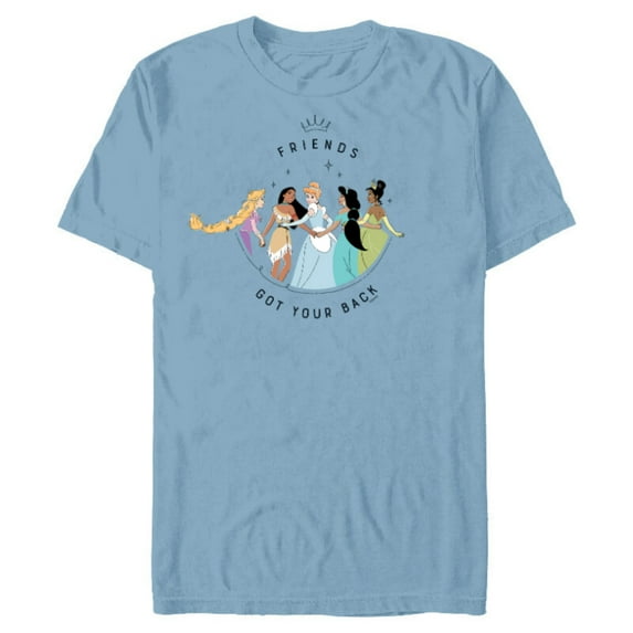 Disney Princess Friends Got Your Back - Short Sleeve Blended T-Shirt for Adults - Customized-Ocean Blue