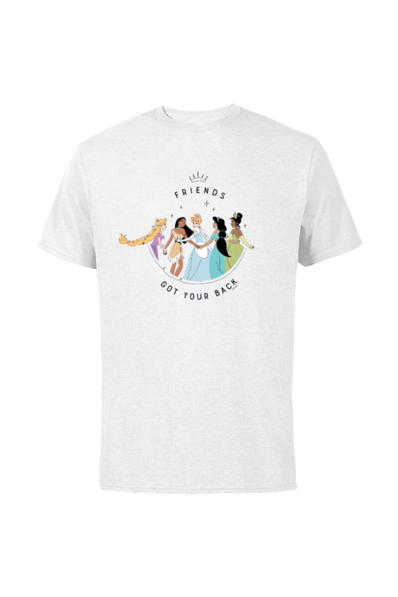 Princess Friends Got Your Back - Short Sleeve Cotton T-Shirt for Adults - Customized-White