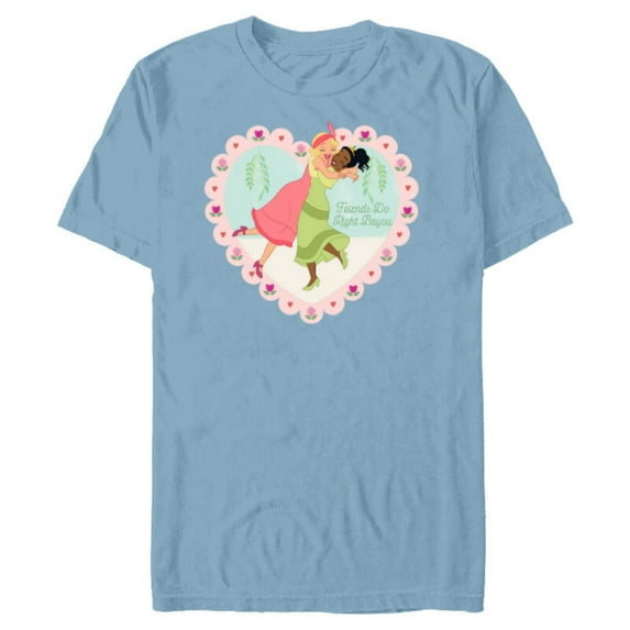 Disney Princess Frog Tiana Charlotte Friends Do Right Bayou - Short Sleeve Blended T-Shirt for Adults - Customized-Ocean Blue