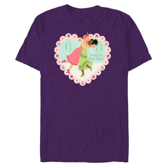 Disney Princess Frog Tiana Charlotte Friends Do Right Bayou - Short Sleeve Blended T-Shirt for Adults - Customized-Purple