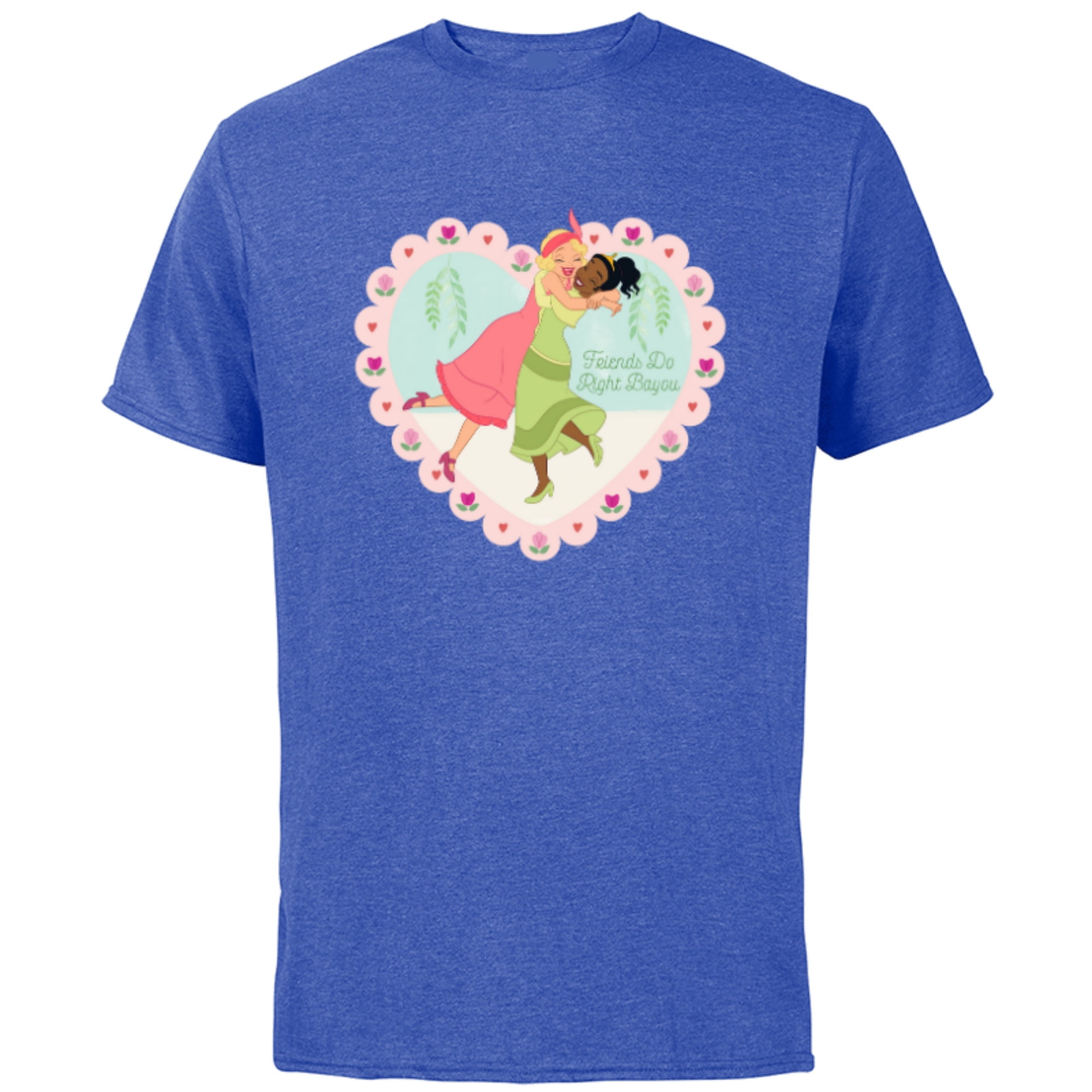Disney Princess Frog Tiana Charlotte Friends Do Right Bayou - Short Sleeve  Cotton T-Shirt for Adults - Customized-Royal Heather - Walmart.com