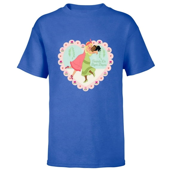 Disney Princess Frog Tiana Charlotte Friends Do Right Bayou - Short Sleeve T-Shirt for Kids - Customized-Royal