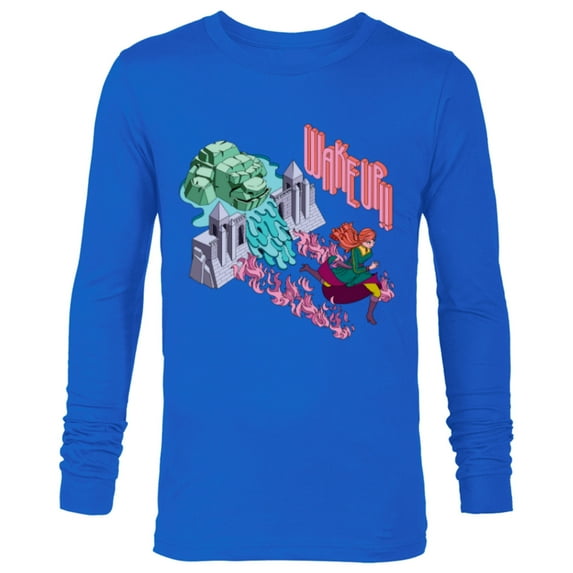 Disney Princess Frozen Anna & Marshmallow Wake-Up! - Long Sleeve T-Shirt for Men - Customized-Navy