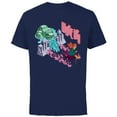 thumbnail image 1 of Disney Princess Frozen Anna & Marshmallow Wake-Up! - Short Sleeve Cotton T-Shirt for Adults - Customized-Navy, 1 of 5