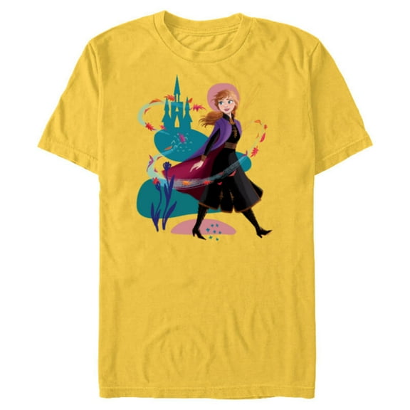 Disney Princess Frozen Anna Wander Often Autumn - Short Sleeve Blended T-Shirt for Adults - Customized-Yellow