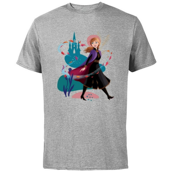 Disney Princess Frozen Anna Wander Often Autumn - Short Sleeve Cotton T-Shirt for Adults - Customized-Athletic Heather