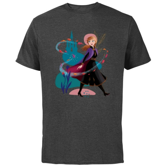 Disney Princess Frozen Anna Wander Often Autumn - Short Sleeve Cotton T-Shirt for Adults - Customized-Charcoal