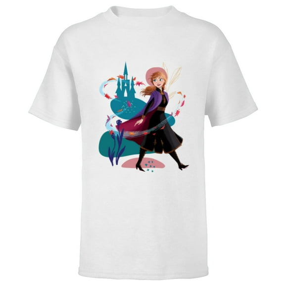 Disney Princess Frozen Anna Wander Often Autumn - Short Sleeve T-Shirt for Kids - Customized-White