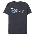 thumbnail image 1 of Disney Princess Frozen Characters Elsa Anna Olaf Disney Logo - Short Sleeve Blended T-Shirt for Adults - Customized-Navy Heather, 1 of 5