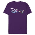 thumbnail image 1 of Disney Princess Frozen Characters Elsa Anna Olaf Disney Logo - Short Sleeve Blended T-Shirt for Adults - Customized-Purple, 1 of 5