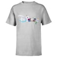 thumbnail image 1 of Disney Princess Frozen Characters Elsa Anna Olaf Disney Logo - Short Sleeve T-Shirt for Kids - Customized-Athletic Heather, 1 of 5