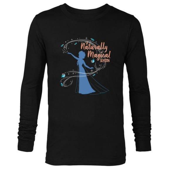 Disney Princess Frozen Elsa A Naturally Magical Season Fall - Long Sleeve T-Shirt for Men - Customized-Black